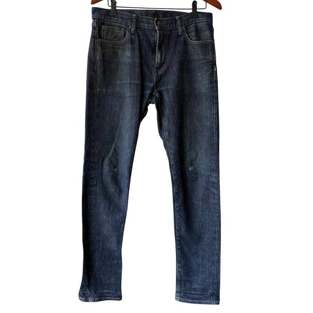 Uniqlo Jeans Slim Straight Kaihara Fabric Selvedge Denim Mens 33x34 READ (tag)